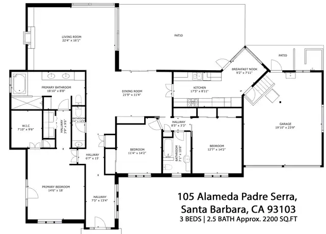 Property at 105 Alameda Padre Serra, Santa Barbara, CA, 93103, 3 beds, 2.5 baths, [object Object]