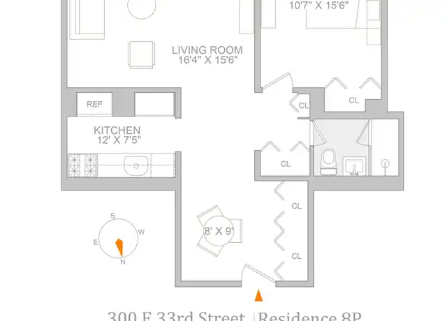 Property at 300 E 33rd St Unit 8P, New York, NY, 10016, 1 bed, 1 bath, [object Object]