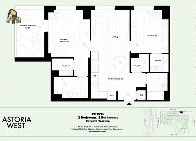 Property at 30-77 Vernon Blvd Ph 702E, Astoria, NY, 11102, 2 beds, 2 baths, [object Object]