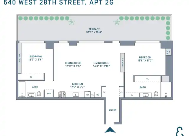Property at 540 W 28th St Unit 2G, New York, NY, 10001, 2 beds, 2 baths, [object Object]