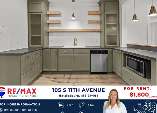 Property at 105 S 11th Ave, Hattiesburg, MS, 39401, 2 beds, 2 baths, [object Object]