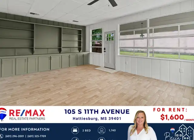 Property at 105 S 11th Ave, Hattiesburg, MS, 39401, 2 beds, 2 baths, [object Object]