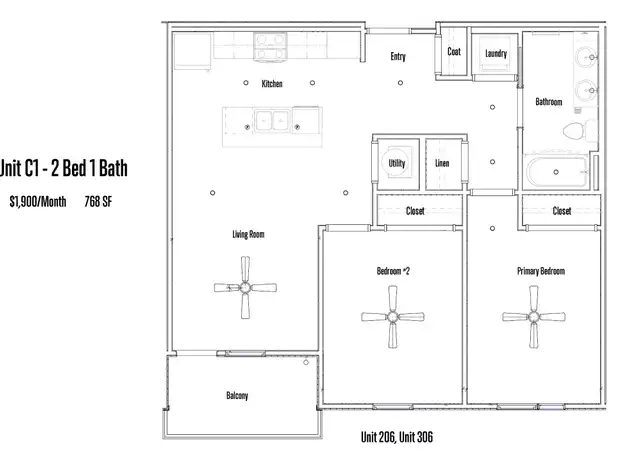 Property at 110 SW Market St Unit 206, Lee's Summit, MO, 64063, 2 beds, 1 bath, [object Object]
