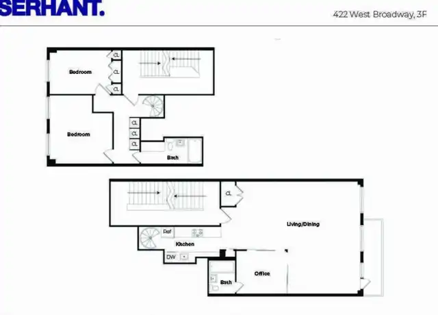 Property at 422 W Broadway Unit 3F, New York, NY, 10012, 2 beds, 2 baths, [object Object]