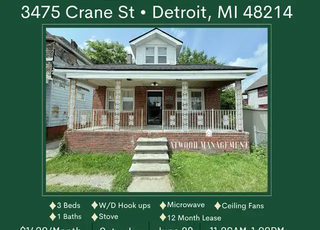 Property at 3475 Crane St, Detroit, MI, 48214, 3 beds, 1 bath, [object Object]