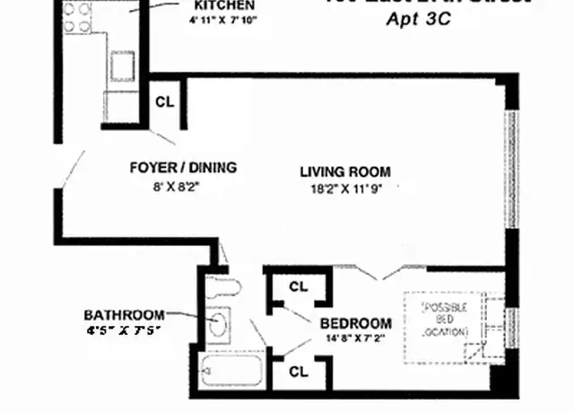 Property at 160 E 27th St Unit 3C, New York, NY, 10016, 1 bed, 1 bath, [object Object]