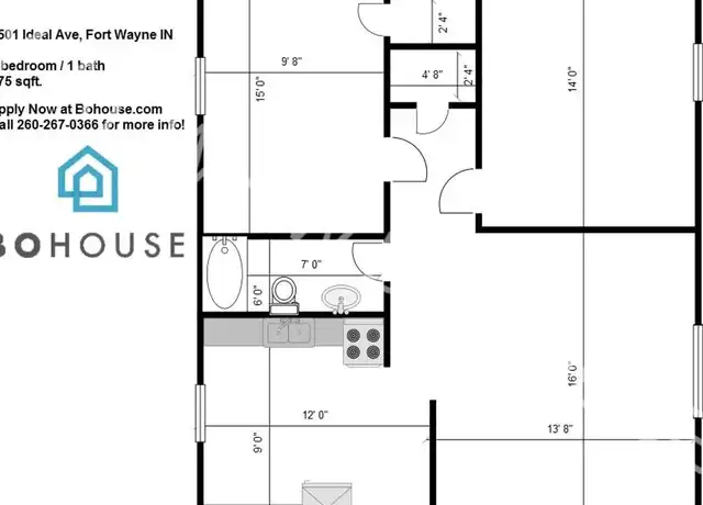 Property at 7501 Ideal Ave Unit 2, Fort Wayne, IN, 46809, 2 beds, 1 bath, [object Object]