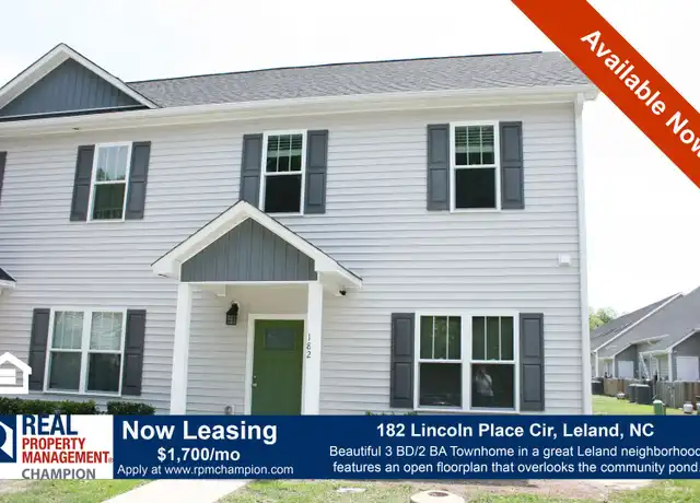Property at 182 Lincoln Place Cir, Leland, NC, 28451, 3 beds, 2 baths, [object Object]