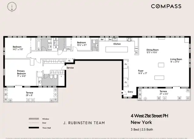 Property at 4 W 21st St Unit PH, New York, NY, 10010, 3 beds, 2.5 baths, [object Object]