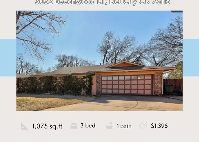 Property at 3032 Beechwood Dr, Del City, OK, 73115, 3 beds, 1.5 baths, [object Object]