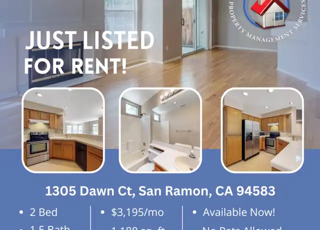 Property at 1305 Dawn Ct, San Ramon, CA, 94583, 2 beds, 2.5 baths, [object Object]