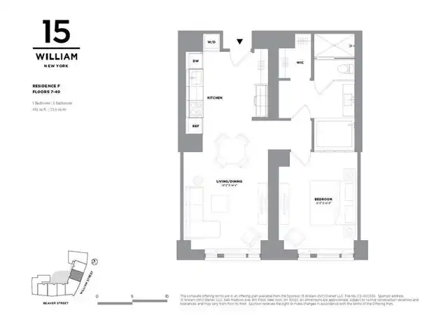Property at 15 S William St Unit 37F, New York, NY, 10004, 1 bed, 1 bath, [object Object]