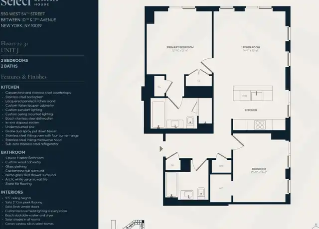 Property at 554 W 54th St Unit 26-J, New York, NY, 10019, 2 beds, 2 baths, [object Object]