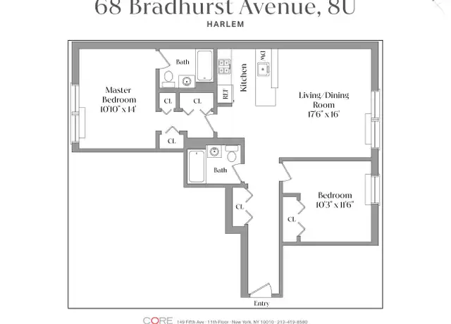 Property at 68 Bradhurst Ave Unit 8U, New York, NY, 10039, 2 beds, 2 baths, [object Object]