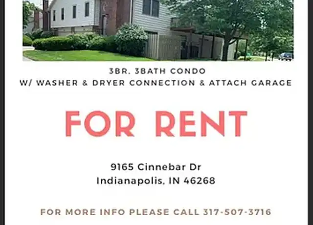Property at 9165 Cinnebar Dr, Indianapolis, IN, 46268, 3 beds, 3 baths, [object Object]