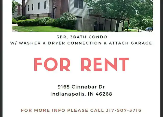 Property at 9165 Cinnebar Dr, Indianapolis, IN, 46268, 3 beds, 3 baths, [object Object]