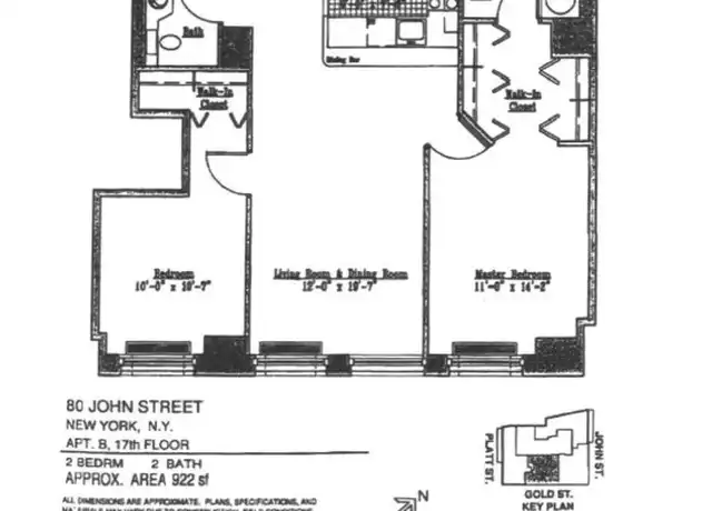 Property at 80 John St Unit 17B, New York, NY, 10038, 2 beds, 2 baths, [object Object]