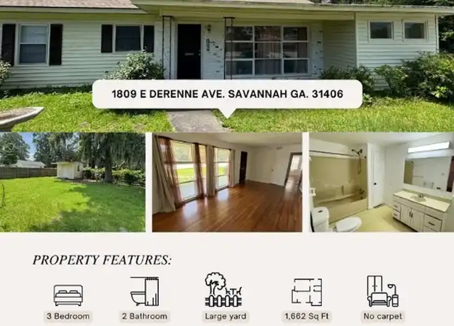 Property at 1809 E De Renne Ave, Savannah, GA, 31406, 3 beds, 2 baths, [object Object]