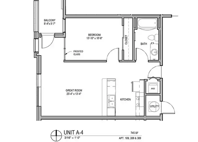 Property at The Bentley - 650 N College Ave, Bloomington, IN, 47404, 1 bed, 1 bath, [object Object]