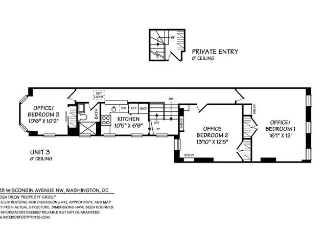 Property at 1625 Wisconsin Ave NW Unit 200, Washington, DC, 20007, 3 beds, 1 bath, [object Object]