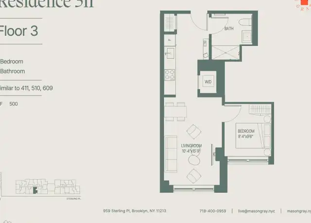 Property at 955 Sterling Pl Unit 510, Brooklyn, NY, 11213, 1 bed, 1 bath, [object Object]