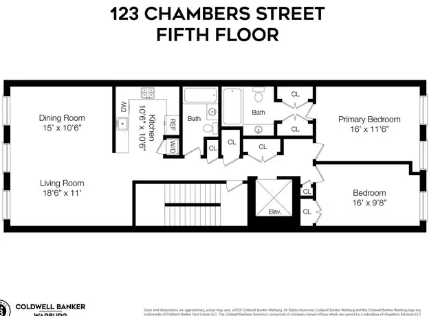 Property at 123 Chambers St #5, New York, NY, 10007, 2 beds, 2 baths, [object Object]