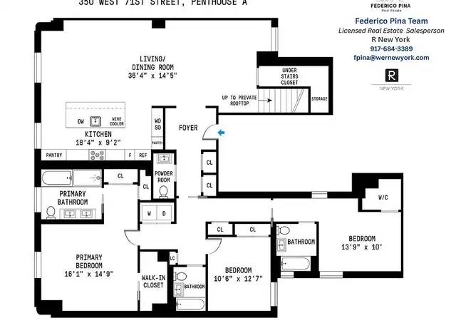 Property at 350 W 71st St Ph -A, New York, NY, 10023, 3 beds, 3.5 baths, [object Object]