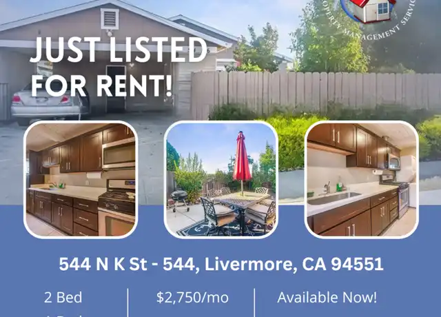 Property at 544 N K St Unit 544, Livermore, CA, 94551, 2 beds, 1 bath, [object Object]