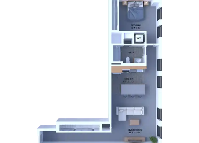 Property at 1 S Erie St Unit 325, Toledo, OH, 43604, 1 bed, 1 bath, [object Object]