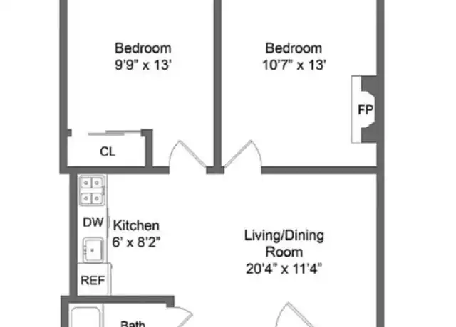 Property at 416 W 23rd St, New York, NY, 10011, 2 beds, 1 bath, [object Object]
