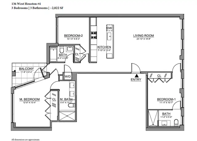 Property at 136 W Houston St Unit 4, New York, NY, 10012, 3 beds, 3 baths, [object Object]