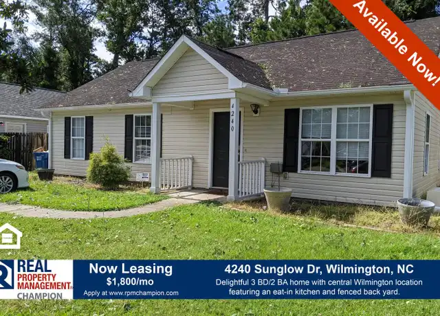 Property at 4240 Sunglow Dr, Wilmington, NC, 28405, 3 beds, 2 baths, [object Object]