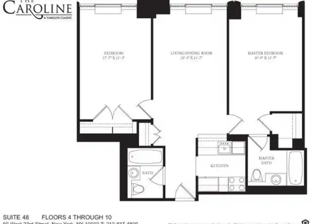 Property at 60 W 23 St Unit 948, New York, NY, 10010, 2 beds, 2 baths, [object Object]