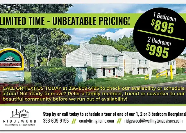 Property at Ridgewood Apartments - 4614 Mercury Dr, Greensboro, NC, 27407, 2 beds, 1-2 bath, [object Object]