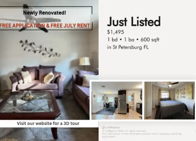 Property at 1740 19th Ave S, Saint Petersburg, FL, 33712, 1 bed, 1 bath, [object Object]