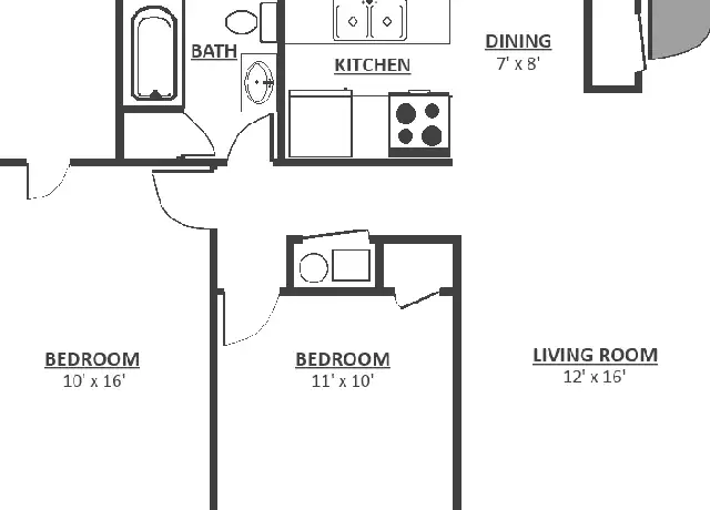 Property at 630 S 4th St Unit 16, Ames, IA, 50010, 2 beds, 1 bath, [object Object]