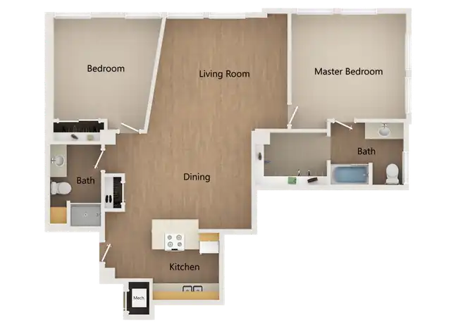 Property at 1004 Baltimore Ave Unit 307, Kansas City, MO, 64105, 2 beds, 2 baths, [object Object]