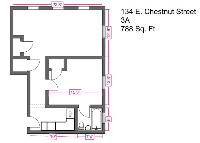 Property at 134 E Chestnut St Unit 3A, West Chester, PA, 19380, 1 bed, 1 bath, [object Object]