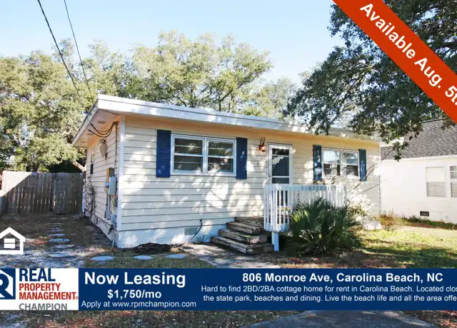 Property at 806 Monroe Ave, Carolina Beach, NC, 28428, 2 beds, 2 baths, [object Object]