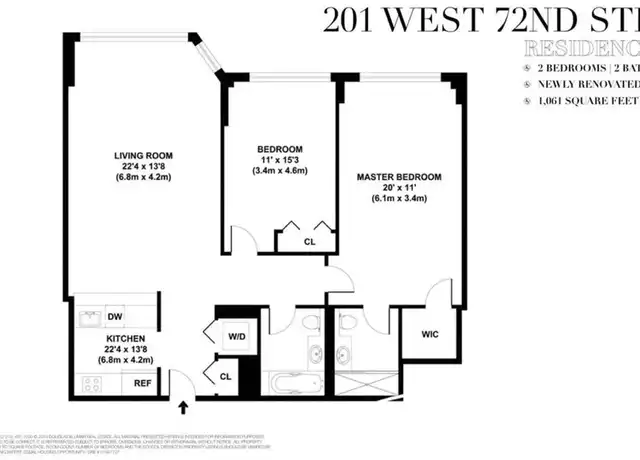 Property at 201 W 72nd St Unit 9DD, New York, NY, 10023, 2 beds, 2 baths, [object Object]