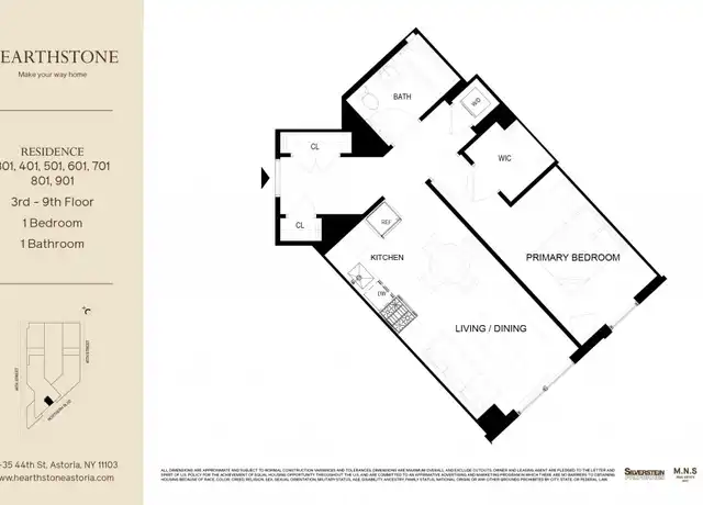 Property at 34-35 44th St Unit 601, Astoria, NY, 11101, 1 bed, 1 bath, [object Object]
