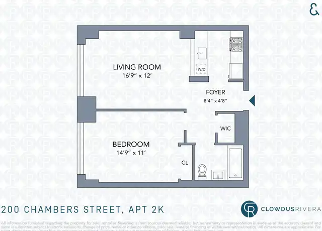 Property at 200 Chambers St Unit 2K, New York, NY, 10007, 1 bed, 1 bath, [object Object]