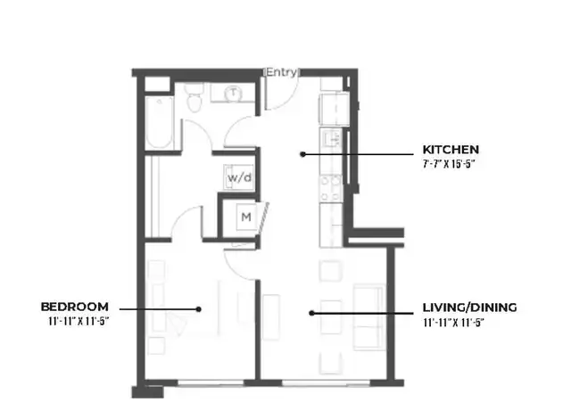 Property at 2323 Howard St Unit HW-521, Omaha, NE, 68102, 1 bed, 1 bath, [object Object]