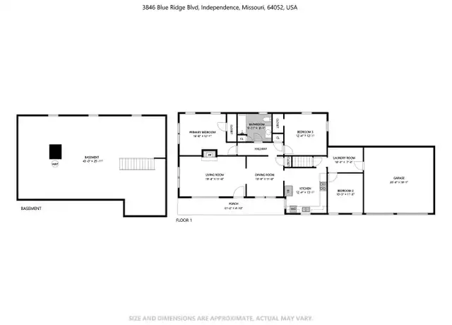 Property at 3846 Blue Ridge Blvd, Independence, MO, 64052, 3 beds, 1 bath, [object Object]