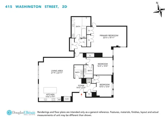 Property at 415 Washington St Unit 2DD, New York, NY, 10013, 3 beds, 3 baths, [object Object]