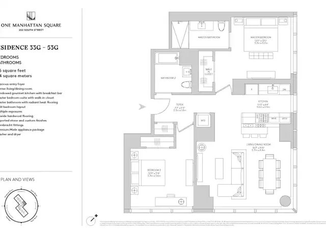 Property at 252 South St Unit 47G, New York, NY, 10002, 2 beds, 2 baths, [object Object]