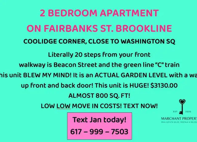 Property at 25 Fairbanks St, Brookline, MA, 02446, 2 beds, 1 bath, [object Object]