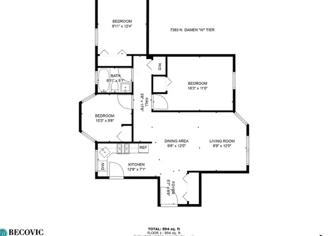 Property at 7381 N Damen Ave Unit 7383-2W, Chicago, IL, 60645, 3 beds, 1 bath, [object Object]