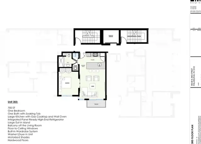 Property at 966 N 2nd St Unit 303, Philadelphia, PA, 19123, 1 bed, 1 bath, [object Object]
