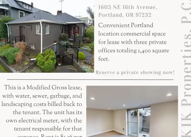 Property at 1603 NE 16th Ave Unit KINK1603A, Portland, OR, 97232, 3 beds, 1 bath, [object Object]